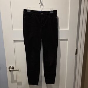 Talbots Women's Corduroy Black Pants High Waist Jegging Ankle Size 4P Classic